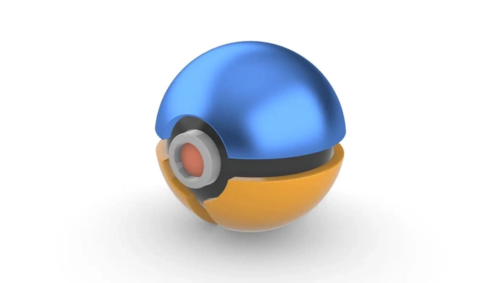 pokeball digitando palla 3d modelli scarica creality nube bambole accessori 3d print model - Mito3D