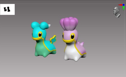 pokemon - shellos west & east sea version Fictional Characters 3d print model - Mito3D