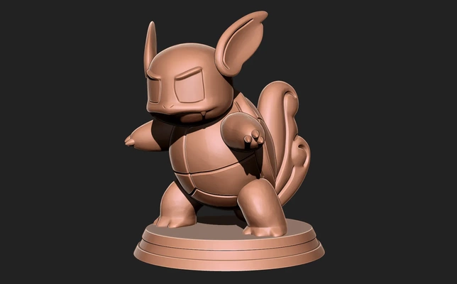 pokemon - wartortle 3d print model models download creality cloud fictional characters 3d print model - Mito3D
