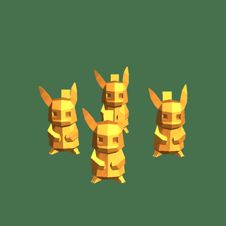 Pokémon 4 fictif personnages 3d print model - Mito3D