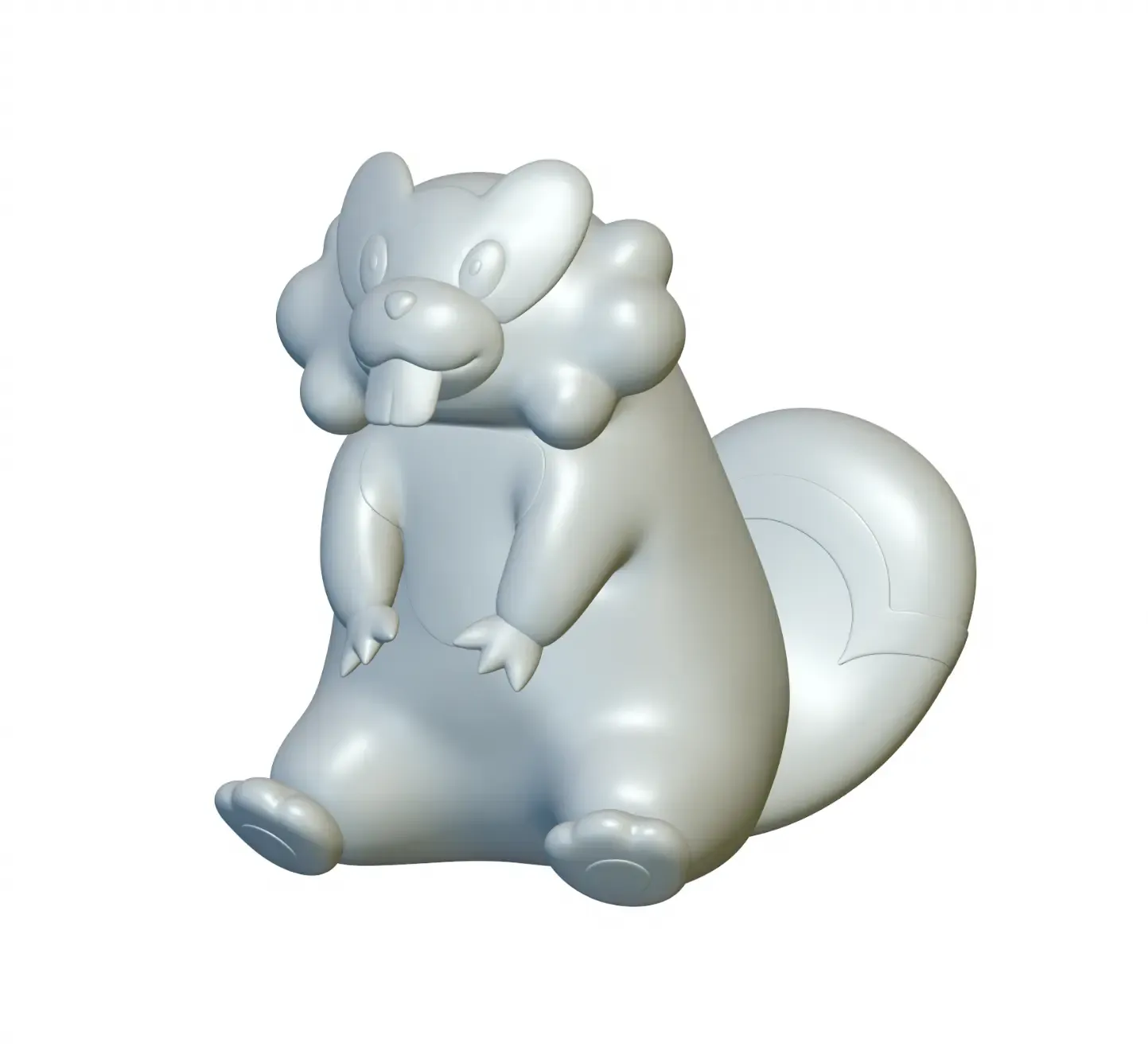 pokémon bibarel 400 bereit 3d drucken modelle download realität wolke 3D print model - Mito3D