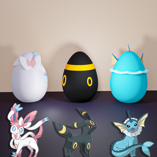 pokemon Pascua Resurrección huevo eevee evoluciones monstruos 3d print model - Mito3D