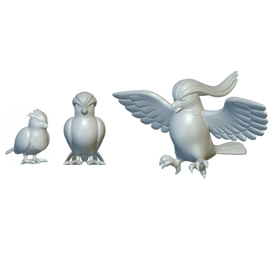 pokemon pizca pidgeotto pidgeot 16 17 18 stl 3d modelos descargar crealidad nube 3d print model - Mito3D