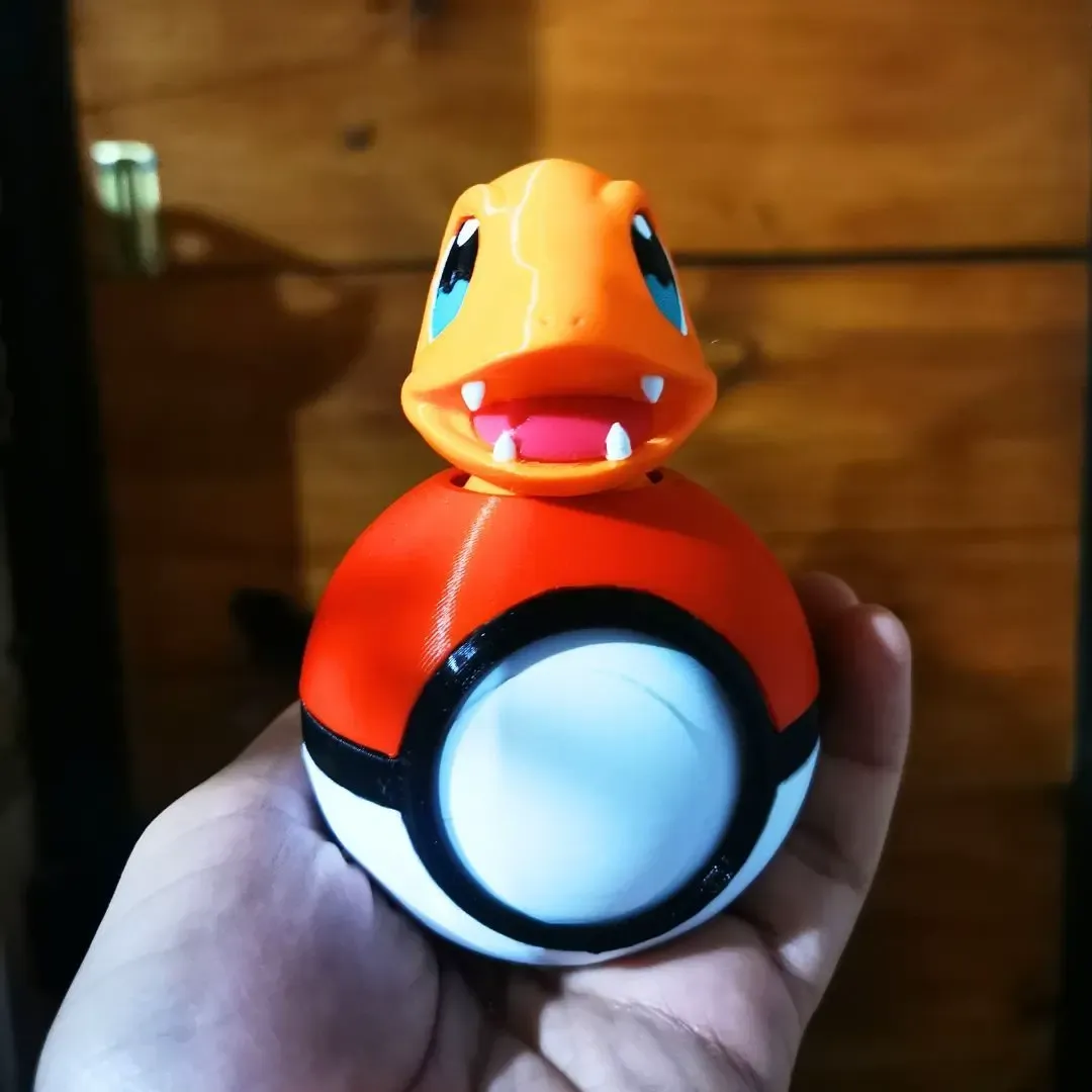 pokemon pokebola charmander 3d modelos descargar crealidad nube 3D print model - Mito3D