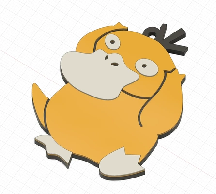 pokémon psyduck chaveiro 3d modelos baixar crialidade nuvem 3d print model - Mito3D