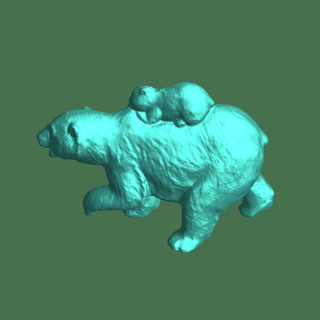 polaire ours 2 mammifère 3d print model - Mito3D