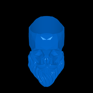 poly bearded skull Household 3d print model - Mito3D
