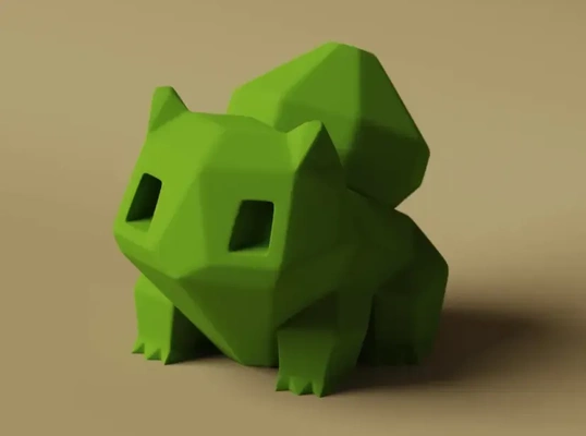 poly bulbasaur 3d modèles télécharger créalité nuage 3d print model - Mito3D