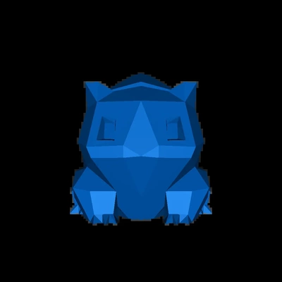 poly bulbasaur 3d modèles télécharger créalité nuage 3d print model - Mito3D