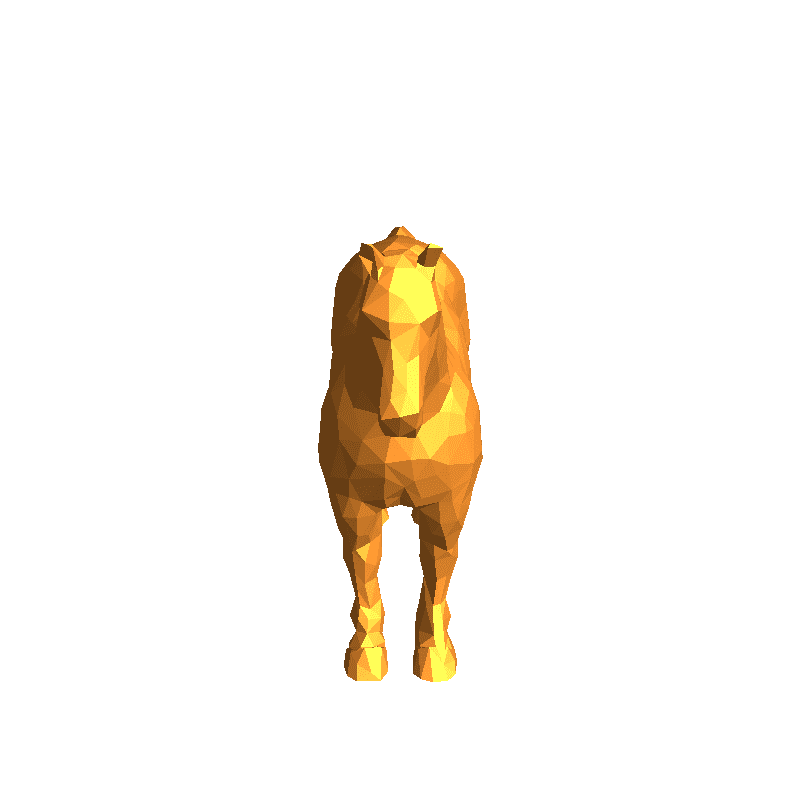 poly horse Animals 3D print model - Mito3D