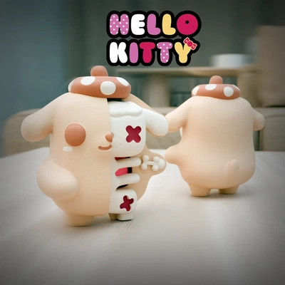 pompompurin crânio funko pop 3d modelos baixar crialidade nuvem 3d print model - Mito3D