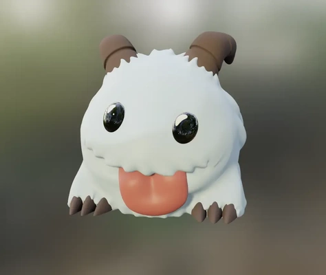 poro league of légendes 3d modèles télécharger créalité nuage 3d print model - Mito3D