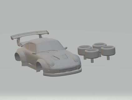 Porsche gt2 rwb ölçek 1 64 Sedanlar 3d print model - Mito3D