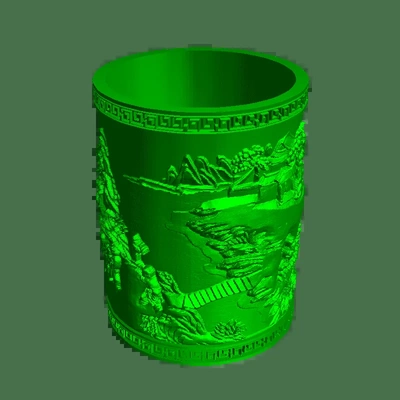 porta canetas 3d modelos baixar crialidade nuvem 3d print model - Mito3D