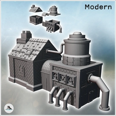 post apocalyptic sanayi bina büyük havalandırma 3d modeller indir creality bulut 3d print model - Mito3D