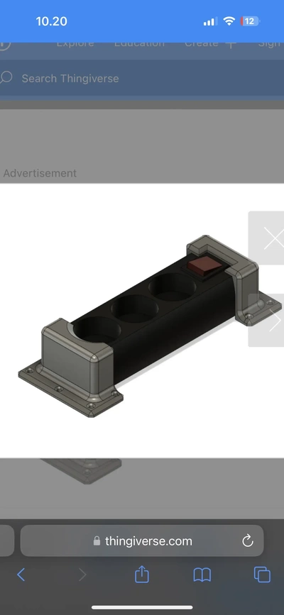 puissance titulaire soutien 3d modèles télécharger créalité nuage 3d print model - Mito3D