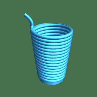 practical straw glass 3d models download creality cloud Cups & Mugs 3d print model - Mito3D