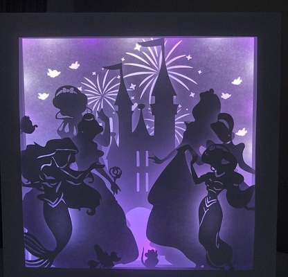 princesa disney sombra caixa 3d modelos baixar crialidade nuvem iluminação 3d print model - Mito3D