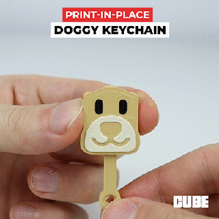 print-in-place doggy keychain Toys & Games 3d print model - Mito3D