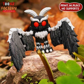 print-in-place flexi mothman articulated 3d models download creality cloud Flying Animals 3d print model - Mito3D