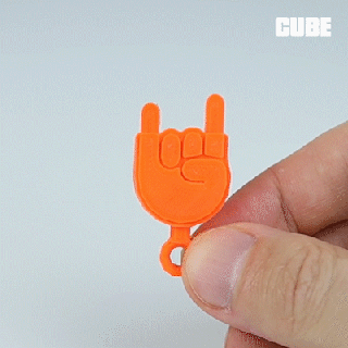 print-in-place rock 'n' roll keychain Toys & Games 3d print model - Mito3D