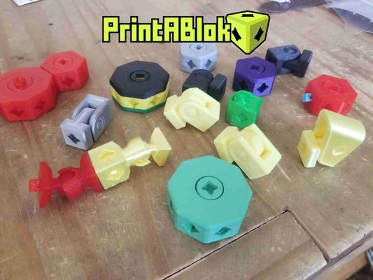 printablok articulé 3d modèles télécharger créalité nuage jouet briques 3d print model - Mito3D