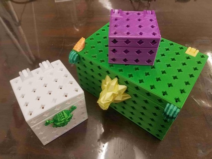 caja impresión modular printablok compatible cajas 3d modelos descargar crealidad nube juguete ladrillos 3d print model - Mito3D