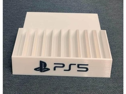 ps5 games holder logo 3d models download creality cloud 3d print model - Mito3D