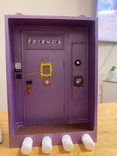 puerta amigos porta llaves casa 3d print model - Mito3D