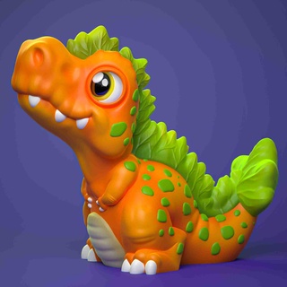 pumpkin dino supports 3d models download creality cloud Dinosaur 3d print model - Mito3D