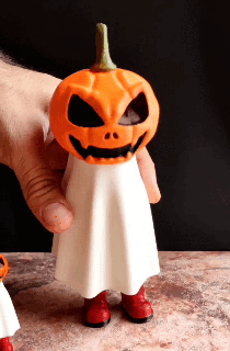 pumpkin ghost hideable legs Characters 3d print model - Mito3D