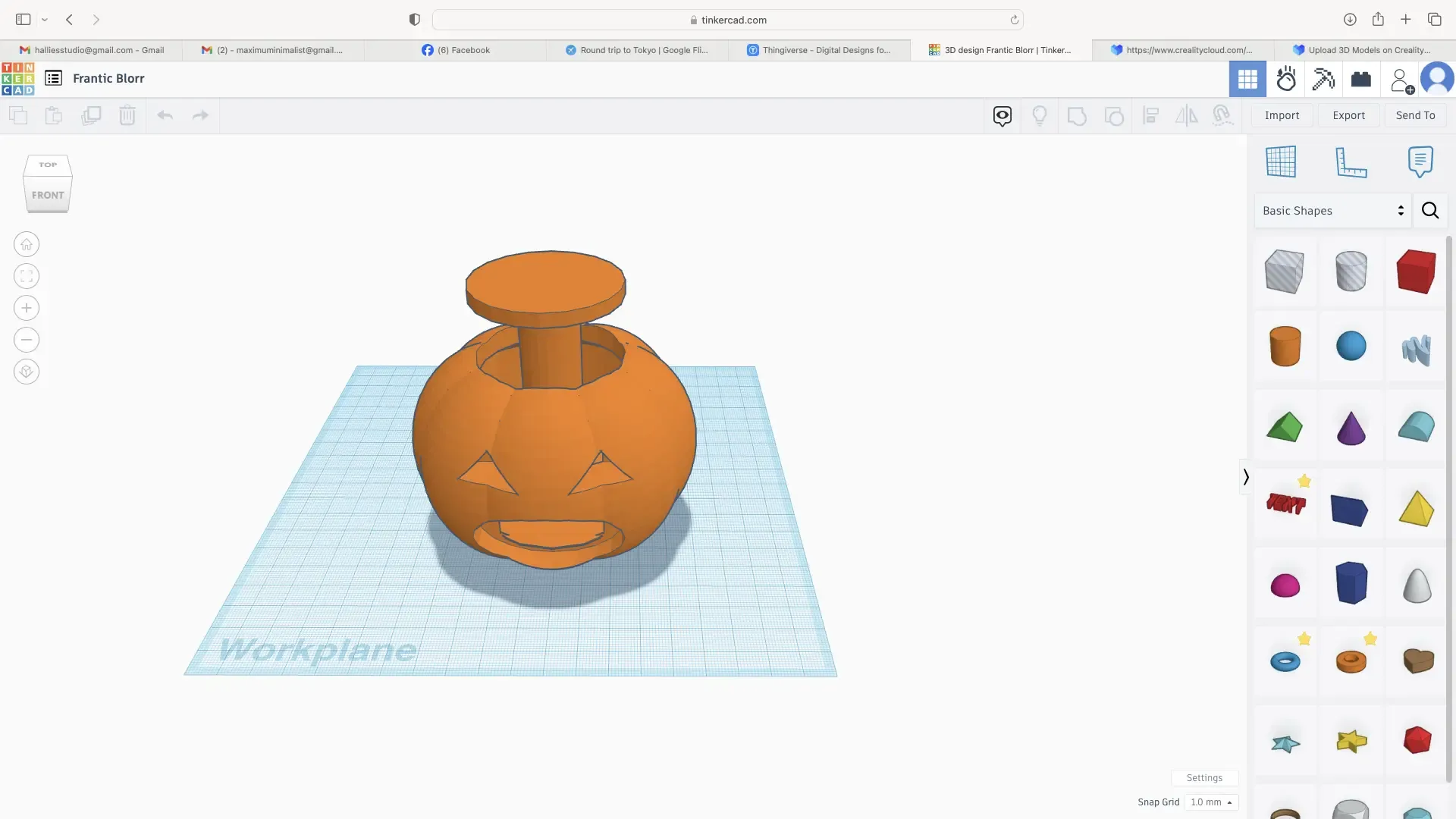 calabaza víspera santos caramelo cuenco 3d modelos descargar crealidad nube 3D print model - Mito3D