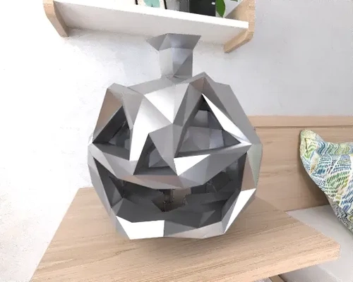 kürbis halloween lowpoly poly 3d modelle download realität wolke 3d print model - Mito3D