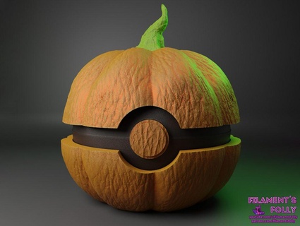 pumpkin pokeball Others 3d print model - Mito3D
