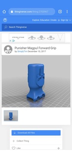 punisher foregrip 3d models download creality cloud Gadgets & Electronics 3d print model - Mito3D