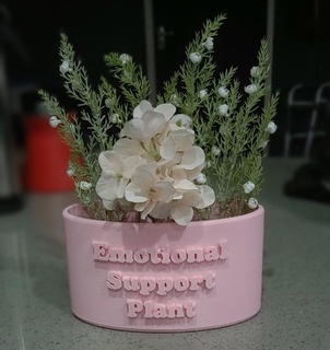 punny planter 01 - emotional support plant Home Decor 3d print model - Mito3D