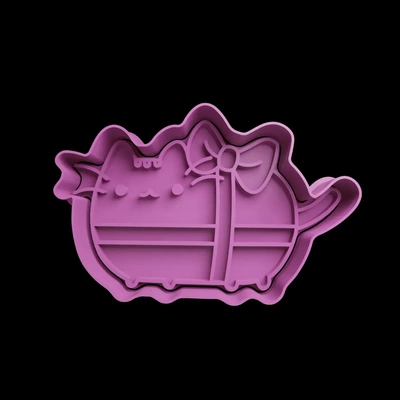 pusheen geschenk plätzchen cutter frei 3d modelle download realität wolke 3d print model - Mito3D