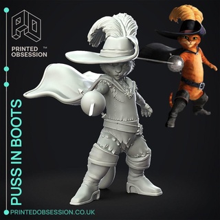 puss boots - shrek fan art Fictional Characters 3d print model - Mito3D