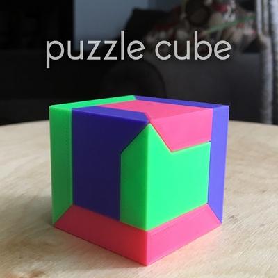 puzzle cube easy print no support 3d models download creality cloud 3d print model - Mito3D
