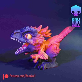 pyroraptor pyrox articulated figure print-in-place cute- 3d models download creality cloud Dinosaur 3d print model - Mito3D