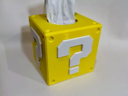 Frage Kennzeichen Block Gewebe Box Startseite Mantel Zuhause Haus Dekor 3d print model - Mito3D