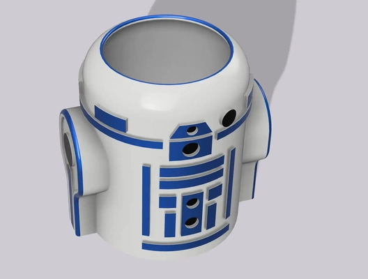 r2d2 estrela guerras lápis suporte 3d modelos baixar crialidade nuvem 3d print model - Mito3D