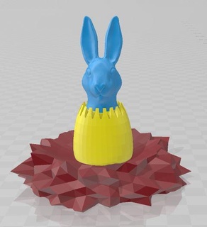 rabbit egg nest easter2021 Mammal 3d print model - Mito3D