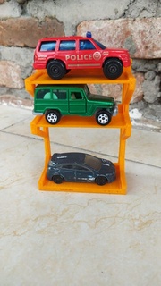 prateleira ficar pé hotwheels diecast 3 carros brinquedo 3d print model - Mito3D