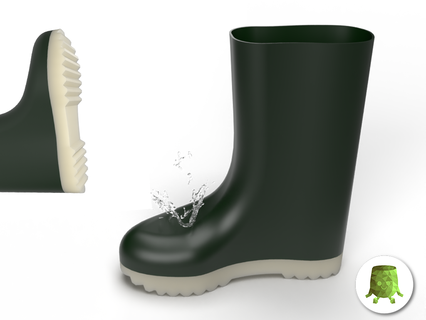Regen Stiefel draussen 3d print model - Mito3D