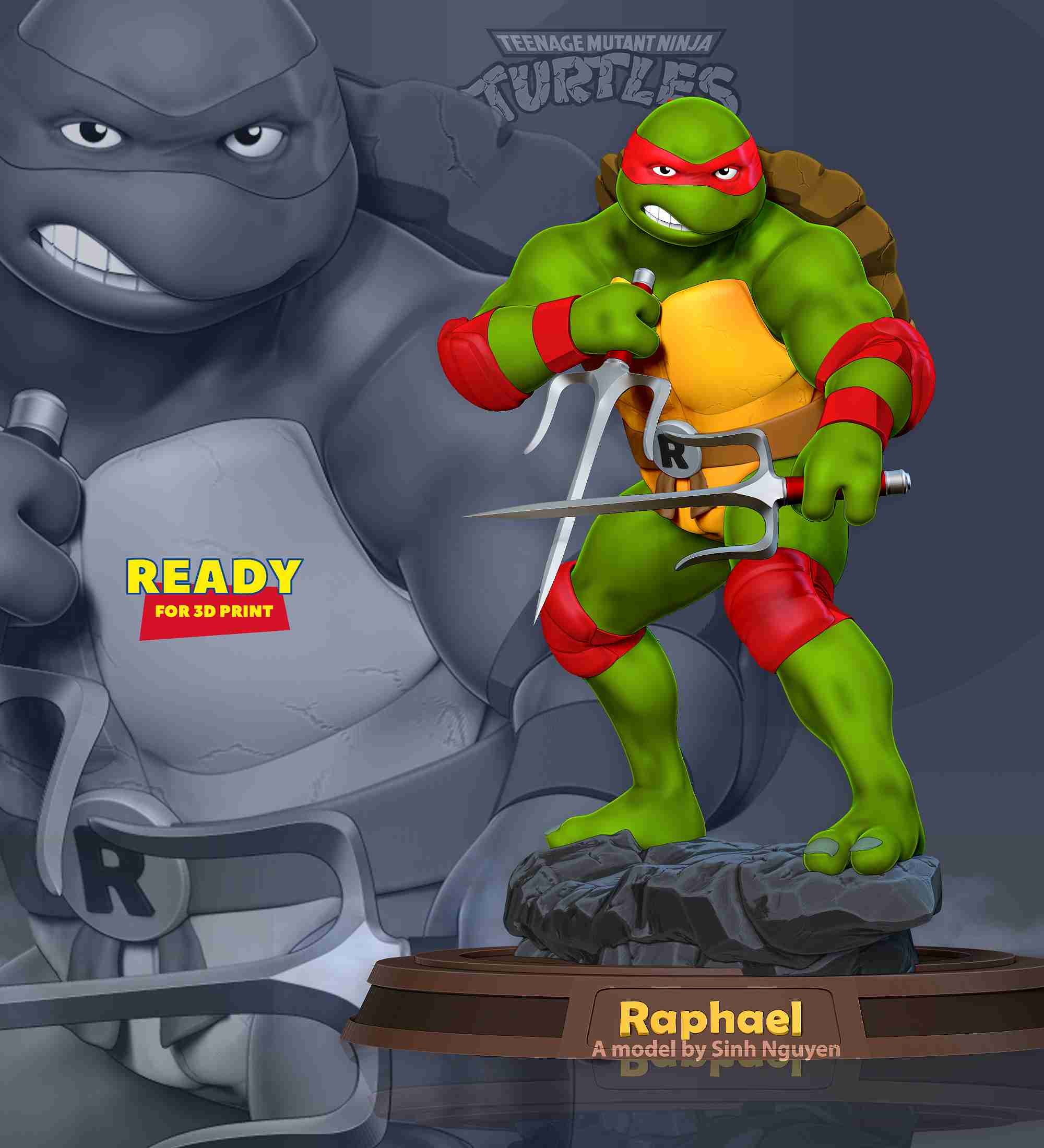 raphael - teenage mutant ninja turtles Fictional Characters 3D print model - Mito3D