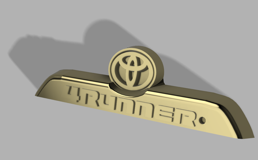 rc 4runner posterior emblema juguetes juegos 3d print model - Mito3D
