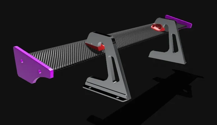 rc wagen drift 1 10 gt rückseite flügel spoiler 3d modelle download realität wolke spielzeug autos 3d print model - Mito3D