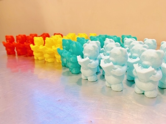 reading teddy bear figurine 3d models download creality cloud 3d print model - Mito3D