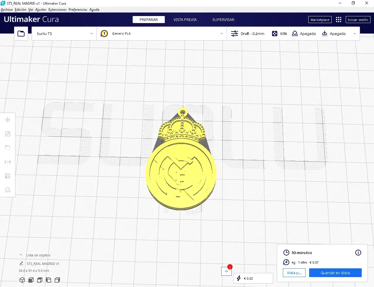 réel madrid 3d modèles télécharger créalité nuage 3D print model - Mito3D